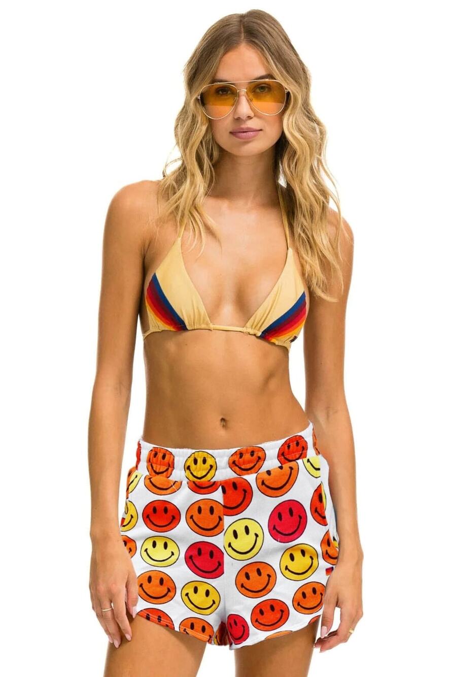 Aviator Nation Smiley Bingo Lounger Short White Size XL